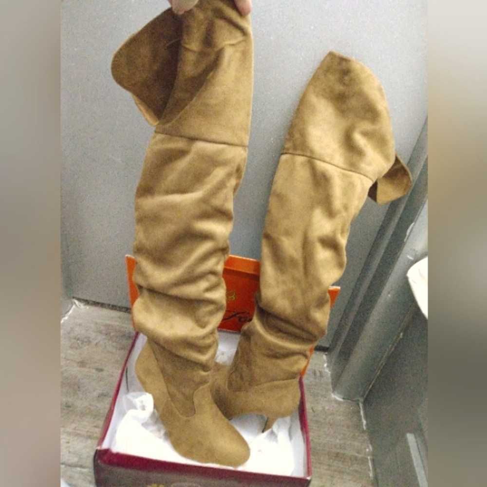 Forever thigh high heel boots